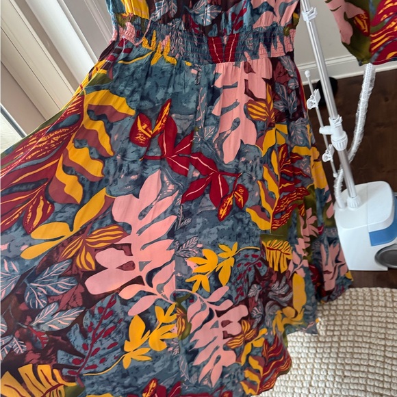 Women’s Floral Multicolor Maxi Dress size XL like new - Picture 4 of 5